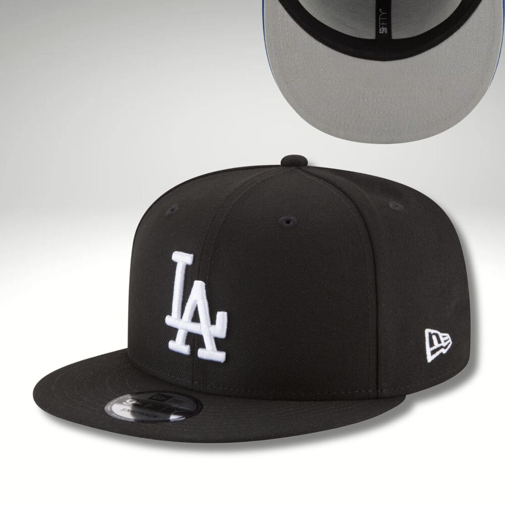 Los Angeles Dodgers New Era 9FIFTY Snapback Hat Black White MLB Cap